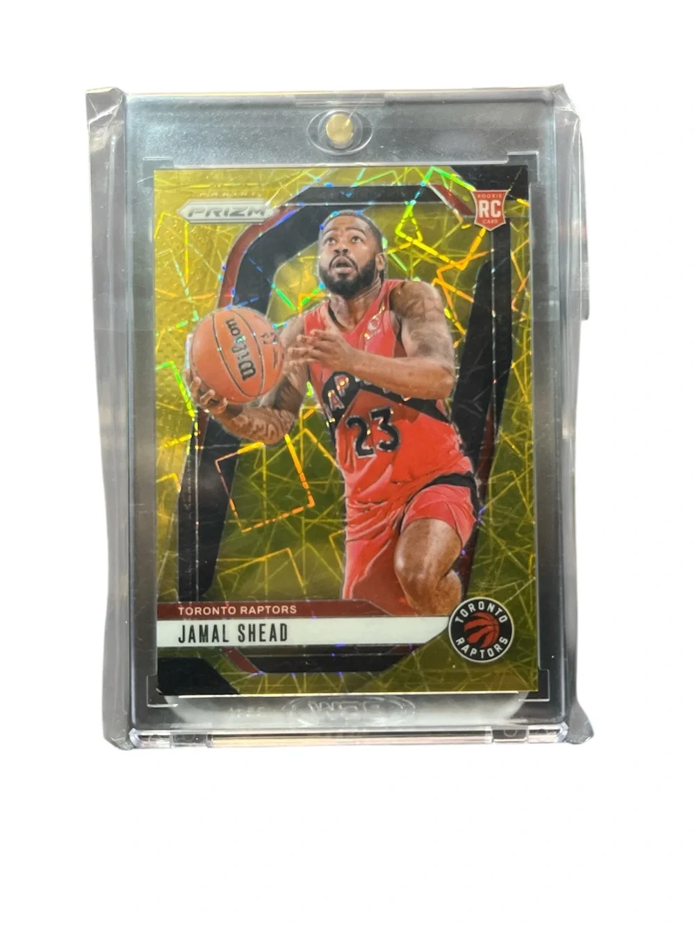 Toronto Raptors Jamal Shead Gold Prizm Rookie Card #4/10